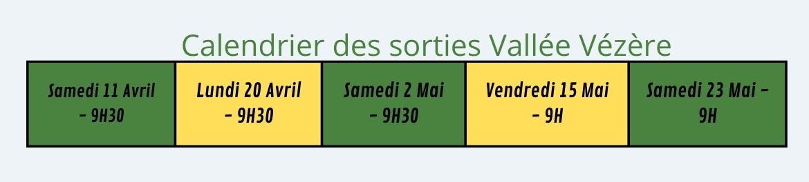 calendrier sortiesvezere